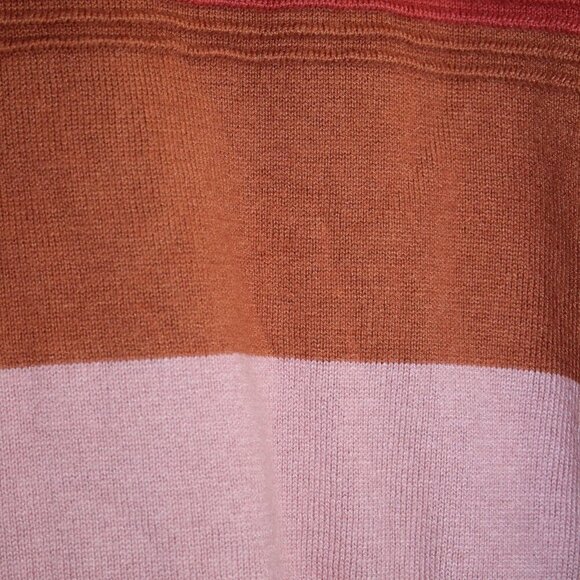 NWT Market & Spruce Stitch Fix Pink & Brown Rowan Textured Cotton Blend Sweater - Picture 9 of 13